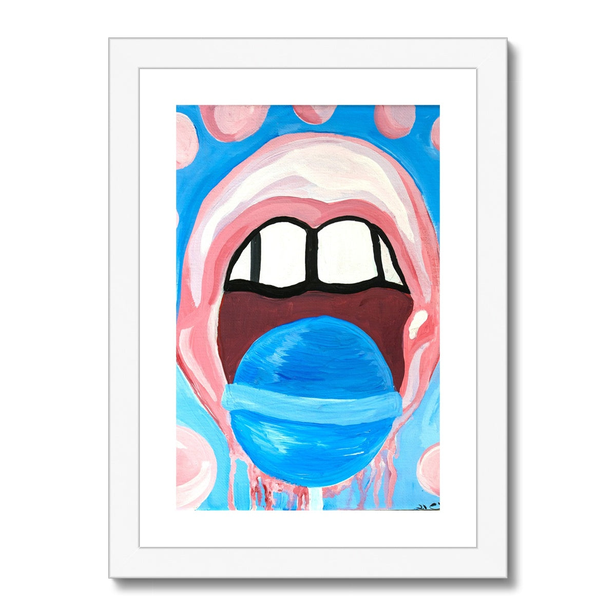 Pop Bubble Gum Framed & Mounted Print