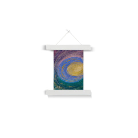 Two Contemporary Moons  Fine Art Print with Hanger