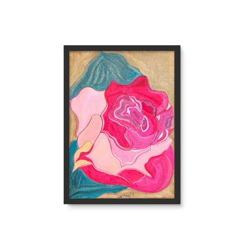 Classic Rose Framed Photo Tile