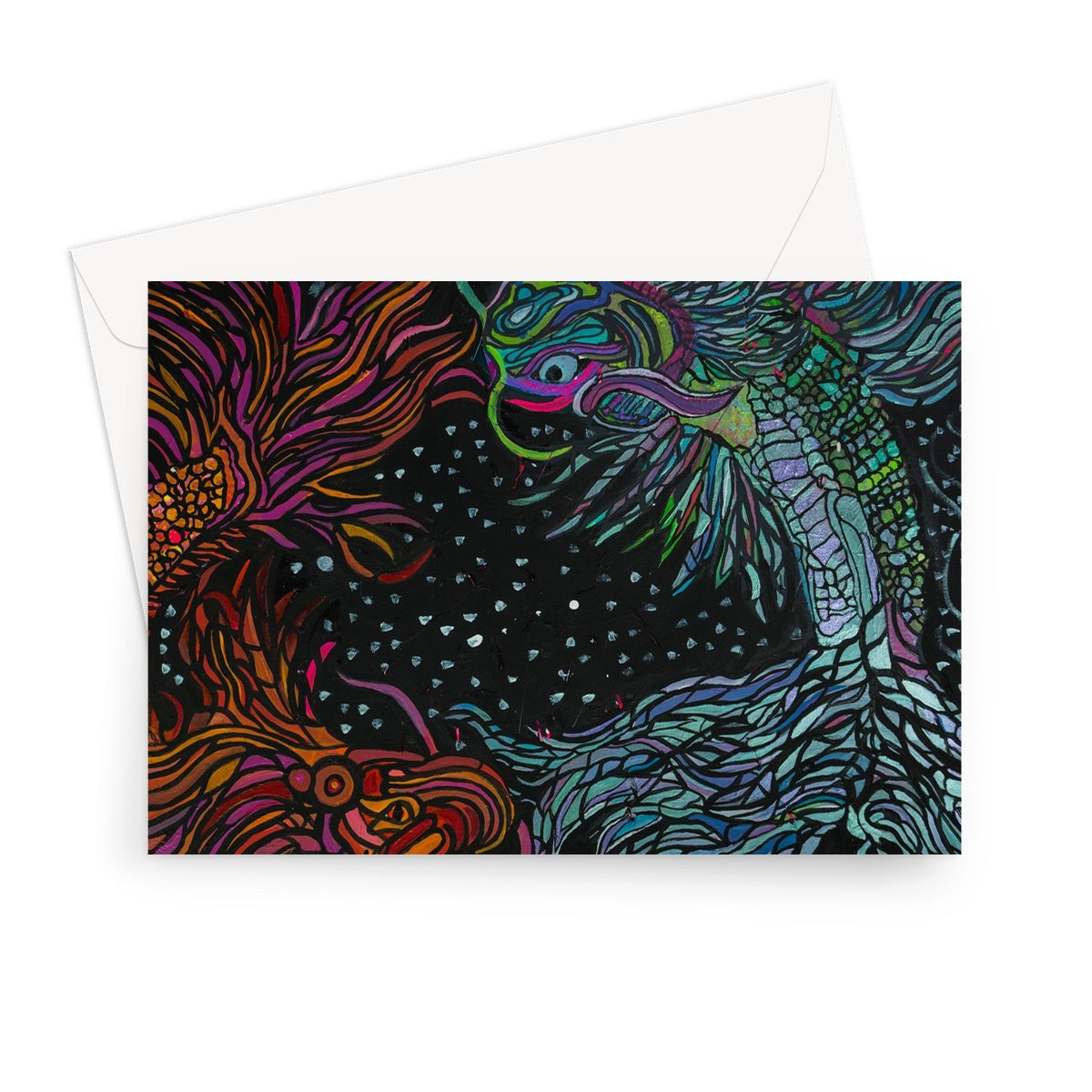 Dragon Fish Greeting Card