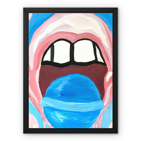 Pop Bubble Gum Framed Canvas