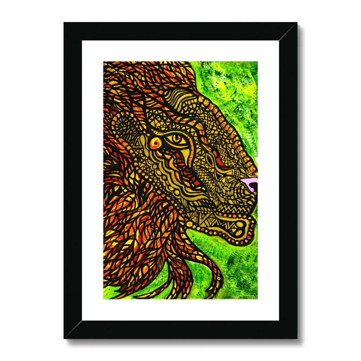 The Lions Match Framed & Mounted Print