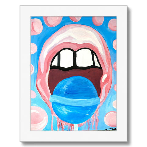 Pop Bubble Gum Framed Print