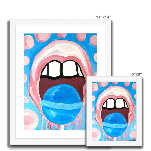 Pop Bubble Gum Framed Print