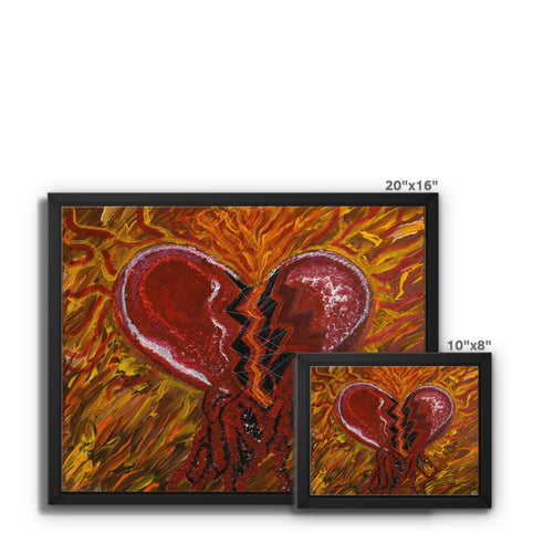 Blood of Hearts Framed Canvas