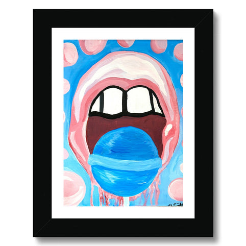 Pop Bubble Gum Framed Print