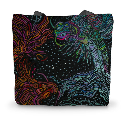 Dragon Fish Canvas Tote Bag