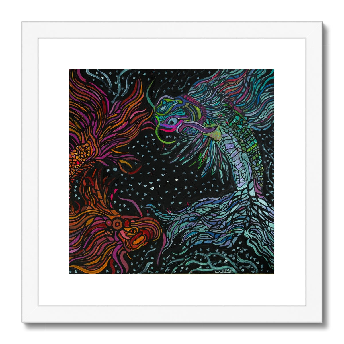 Dragon Fish Framed & Mounted Print